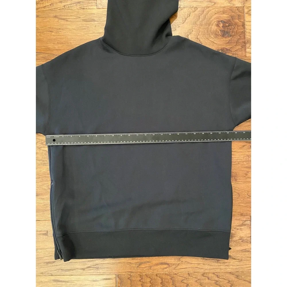 All in Motion Airy Sleek Funnel Neck Sweatshirt Black Side Zip XS New
